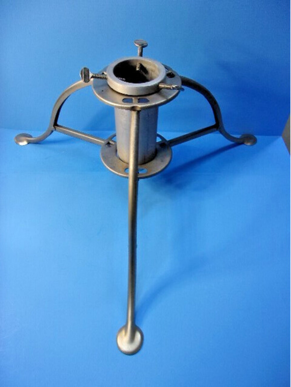 Vintage Christmas Tree Stand Quik-Ezy Atomic Bullet Tripod Folding 1950's MCM